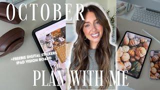 October Plan with Me | iPad Planner, Vision Board, Goal Setting, Fall Re-set