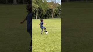 Quick evening drills and sibling bonding time – ️ #raeessoccer #football #sibling