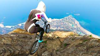 GTA 5 Mind-blowing Ragdolls Episode 10 (Spider Gwen Downhill Mountain Bike Fails)