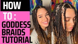 HOW TO : Goddess Braids #knotlessbraids #braids