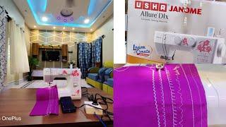 Usha Janome Allure Dlx Sewing Machine unboxing ,Review And Demo | How To Use Usha Janome Electric...