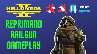 Helldivers 2: Reprimand & Railgun Gameplay (Super Helldive Solo / Full Clear / No Deaths)