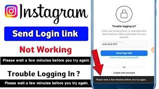 Please Wait A Few Minutes Before You Try Again Instagram||Trouble Logging In Instagram