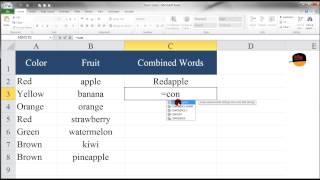 Excel: Combine Text from Multiple Cells into One Cell (Concatenate)