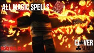 ALL MAGIC SPELLS in Clover Online | Roblox