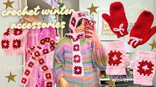 crochet winter accessories️ mittens, gloves, bonnet & scarf (beginner friendly & super cute!)