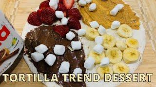 TIKTOK TORTILLA WRAP HACK | How To Make Tortilla wrap Dessert recipe | Best Tortilla Trend #Shorts