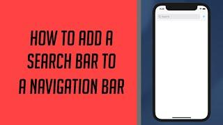 How to add a Search Bar to a Navigation Bar