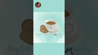 How to draw coffee in procreate  #shorts #drawing  #procreate