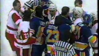 Detroit Red Wings vs St. Louis Blues Brawl 1991