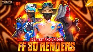 Free Fire 3D Renders Pack || Most Rare Render Pack  || Unique Renders FF || HD Renders Pack 