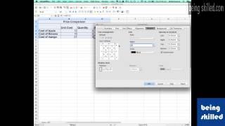 How to add border in a table / around cells in Libreoffice calc or Excel