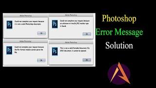 Photoshop Error Message or File Save Issue