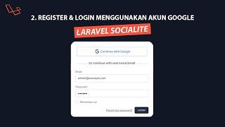 #2 Laravel 10 : Register & Login Menggunakan Google Dengan Laravel Socialite