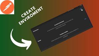 how to create environment in postman