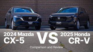 2025 Honda CR-V EX vs 2024 Mazda CX-5 2.5 S Premium Pkg | Comparison and Review