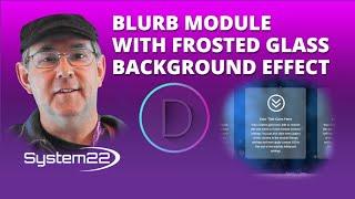 Divi Theme Blurb Module With Frosted Glass Background Effect 