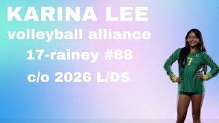 Karina Lee- Class of 2026 Libero/DS highlights # 88