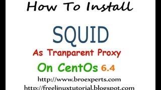 How To Install Squid as Transparent Proxy on CentOs 6.4