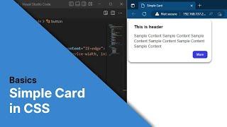 How to create a Simple Card in CSS 3 (basic)