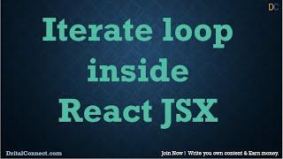 How to use for loop to iterate array data in React.js rendering | Array Data Binding in React