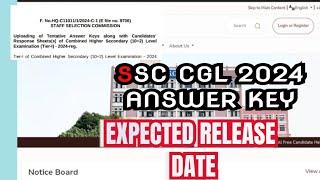 #ssc ssc cgl 2024 tier 1 answer key released date link out date