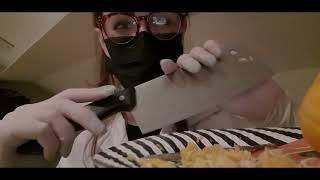 ASMR Cutting Pumpkin with XS Latex Gloves