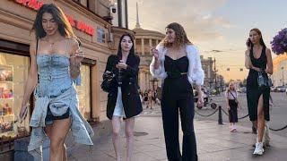 RUSSIAN STREET STYLE IN ST. PETERSBURG  Rich and Luxury Russia youth today - Walking Tour