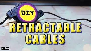 How To Make Retractable Cables! Headphones, Microphones, USB, Anything!