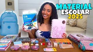 MEU MATERIAL ESCOLAR 2025 COMPLETO!!!