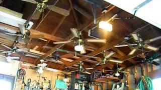 Ceiling Fan Display In My Garage - The Old Setup