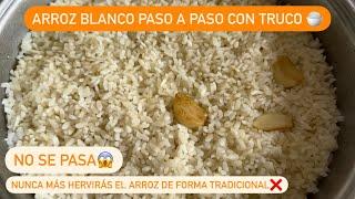 ARROZ BLANCO PERFECTO PASO A PASO. Listo en 15 MINUTOS y NO SE PASA.