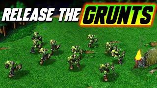 Release THE GRUNTS! - Mass Grunt RUSH! - WC3 - Grubby