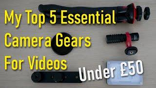 5 Low Cost Video Camera Gears For Beginners #filmmakinggear  #vlogginggears  #cameraaccessories