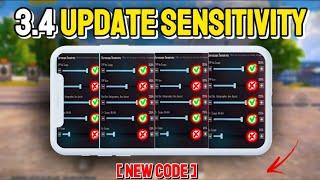 UPDATE 3.4 PUBG MOBILE BEST SENSITIVITY SETTINGS  NEW UPDATE BEST SENSITIVITY 