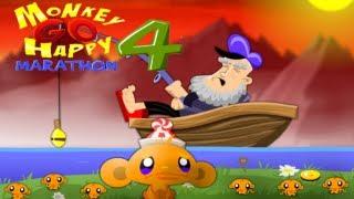 Monkey GO Happy Marathon 4 Walkthrough All Levels HD