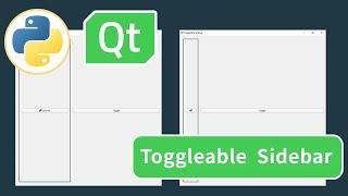 Toggleable Sidebar Basics | PyQt6/PyQt5 Tutorial