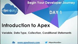 Introduction To Apex | DataType | Collection | Conditional Statements | Day 1