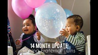 14 Month Development Milestones | Raising Fraternal Twins | South African Twin Mom