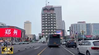 Zhengzhou 4K HDR - Driving Downtown - Traffic Congestion in China's Mega City