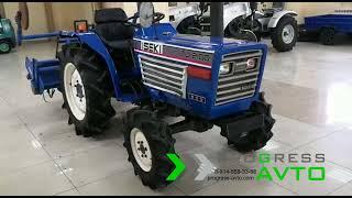 Купить японский минитрактор в Омске, видео ISEKI TU2100 с фрезой "PROGRESS-AVTO" 4WD, гидронаклон