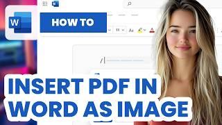 How to Insert PDF in Word as Image (2024) - 3 Ways