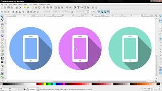 Smartphone Flat Icon Vector Graphic - Inkscape Tutorial for Beginners