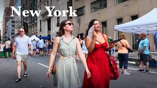 NYC Walking Tour: French National Day, Lenox Hill, Upper East Side, Manhattan (July 2024) 4k