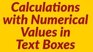 Perform Additions with numerical values in text boxes on user form