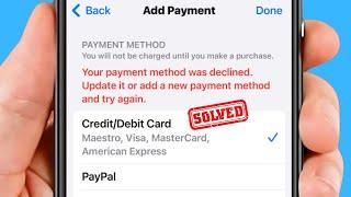 Your Payment Method was Declined Update it or Add A New Payment Method and Try Again