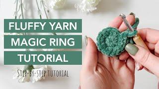 How To Crochet A Magic Ring With PLUSH Yarn!