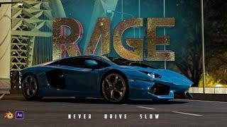 RAGE - Cinematic  Blender Car Animation - Blender Cycles 3d render