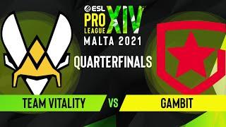 CS:GO - Gambit vs. Team Vitality [Vertigo] Map 2 - ESL Pro League Season 14 - Quarterfinals