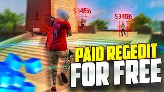 Paid Regedit For "FREE"  ! For 100% Headshot Rate( but fair  ) #paidregedit #aimbotfreefire